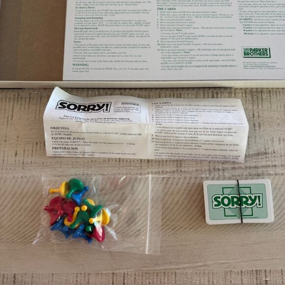 Vintage Parker Brothers 1992 Sorry Slide Pursuit Game - Picture 7 of 11